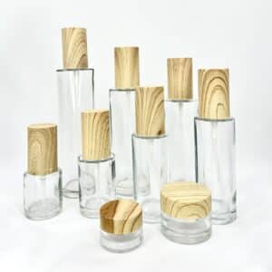 Glass bottle bamboo ST-BTLG-Light Bamboo Set