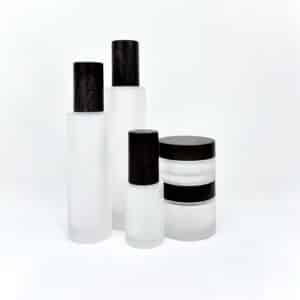 Glass bottle bamboo ST-BTLG-Dark Bamboo Set