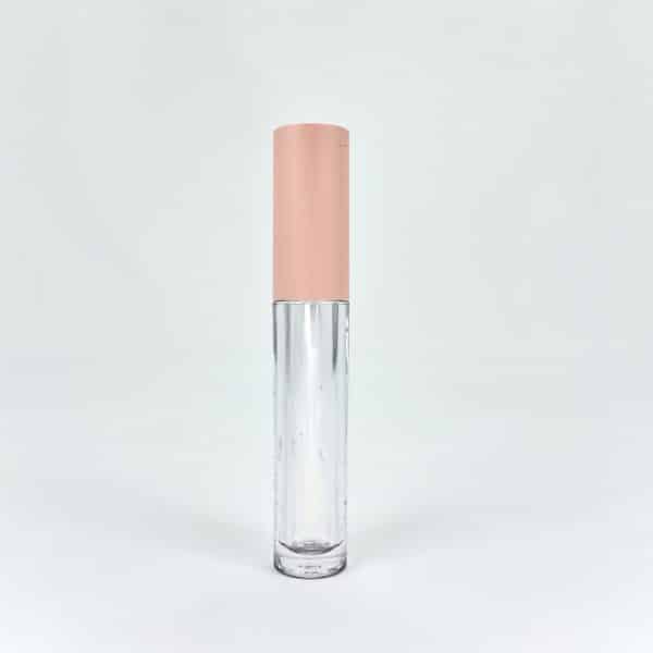 Clear cosmetic lip gloss tube, PCR option available in various size, customisable PCR percentage, colour, finishing and printing