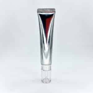Wholesale cosmetic tube with applicator for cosmetic or skincare products, with turning lock system, PCR and Ocean-bound plastic available, customisable colour, size and printing