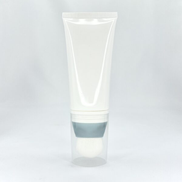 Wholesale Tube with brush head for cosmetic or skincare products, with turning lock system, PCR and Ocean-bound plastic available, customisable colour, size and printing.