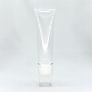 Wholesale Tube with spatula head for cosmetic or skincare products, with turning lock system, PCR and Ocean-bound plastic available, customisable colour, size and printing.