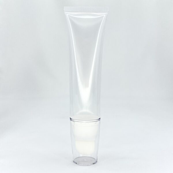 Wholesale Tube with brush head for cosmetic or skincare products, with turning lock system, PCR and Ocean-bound plastic available, customisable colour, size and printing.