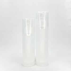 Mono-plastic 100% recyclable pump bottle for cosmetic and skincare products