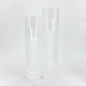 Mono-plastic 100% recyclable pump bottle for cosmetic and skincare products