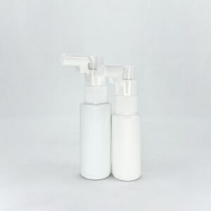 all-plastic spray bottle for skincare, oral, ear, personal care products.