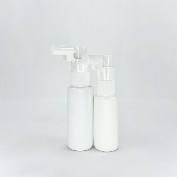 all-plastic spray bottle for skincare, oral, ear, personal care products.